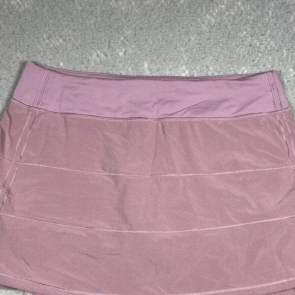 Lululemon Skirt Womens Size 10 Pink Pace Rival Mid Rise Tennis Skort Athletic - Picture 2 of 13
